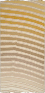 John Babcock, Handmade paper, pulp painting, cotton and abaca fiber pigmented pulp, collection Museum of Art and Design,NY